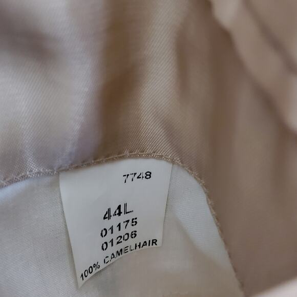 Jos A Bank Tan 100% Camel Hair 2 button blazer Size 44 long ***Flawed - Picture 6 of 11